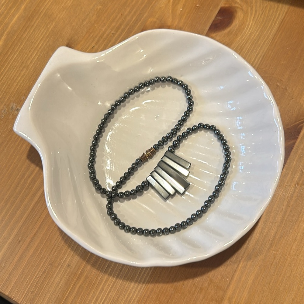 Black Beaded Hematite Necklace